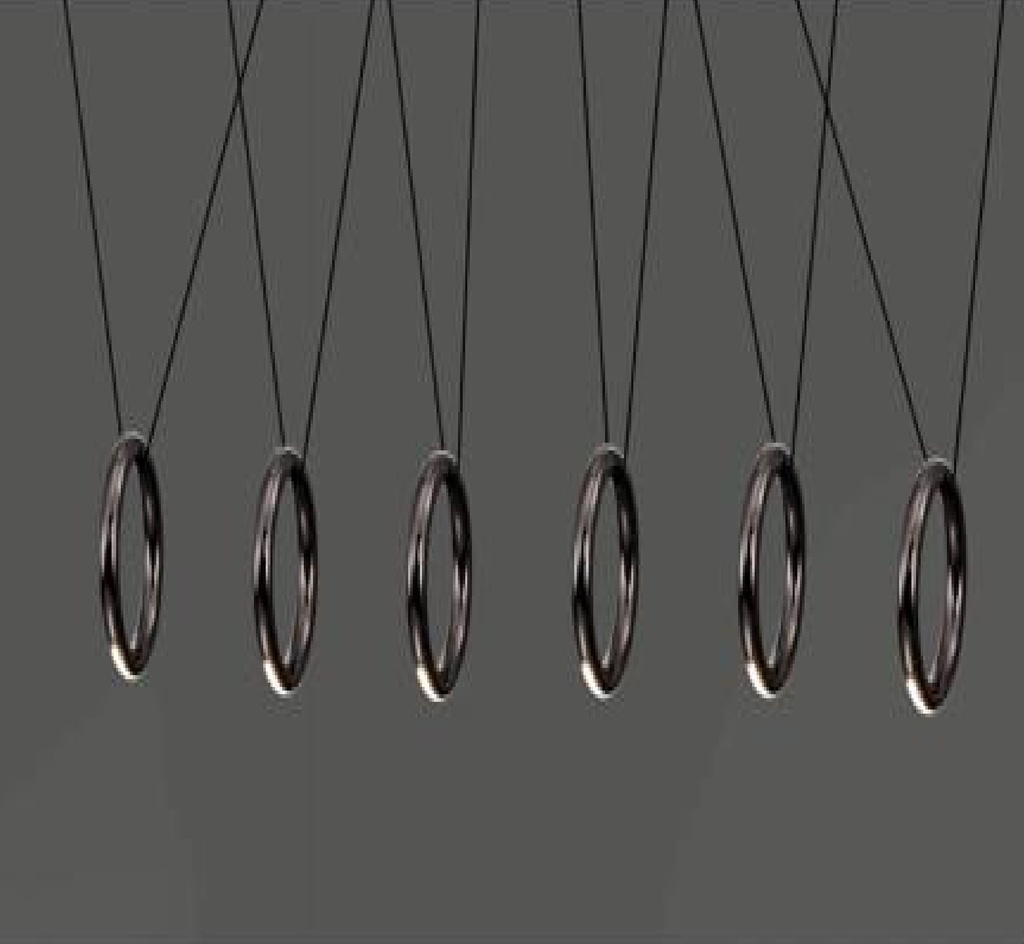 LAMPARA COLGANTE DECORATIVA 30W 3000K 40 CM CANIS SIX PEAR BLACK EPISTAR REF.LUM-989 MARCA LUMIND