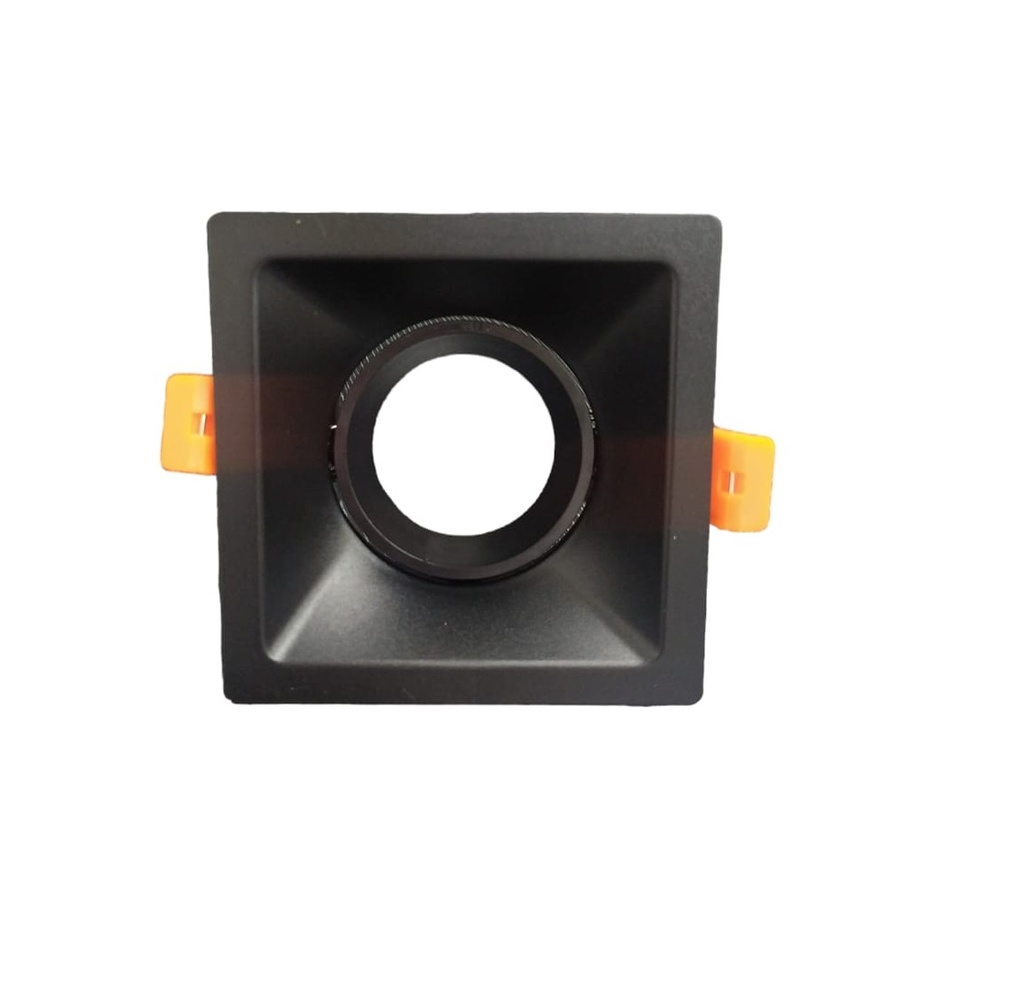 LAMPARA SPOT MARCO REDONDO EMPOTRABLE C/ SOCATE GU10 COLOR NEGRO REF. LAM-LUX-HERP-94N MARCA LUXOLAR