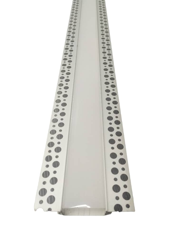 PERFIL DE ALUMINIO P/EMBUTIR DE 4 CM CINTA LED 2 MTR C/DIFUSOR REF. APL081-R MARCA LUXOLAR