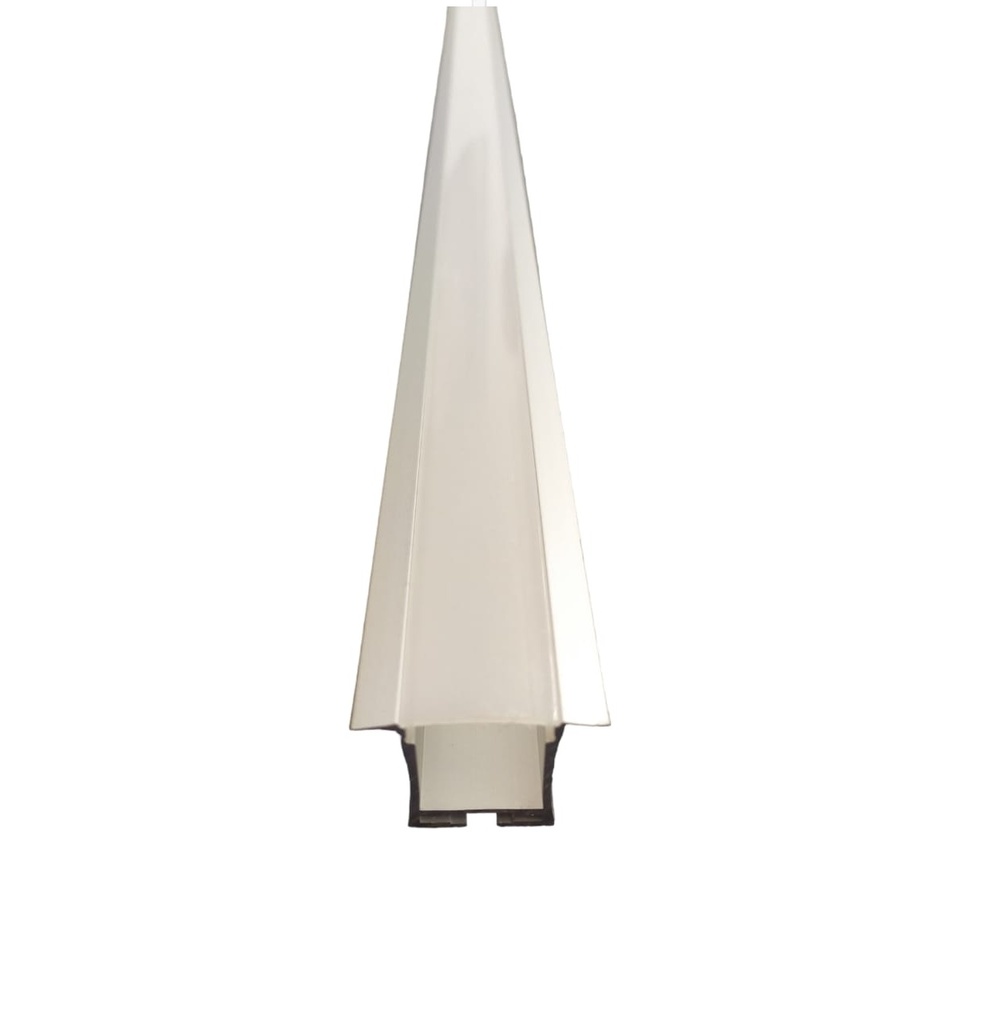 PERFIL DE ALUMINIO P/EMBUTIR DE 3,5 X 2,5 CM CINTA LED 2 MTR C/DIFUSOR SIN BORDE REF.C037.2M LUXOLAR