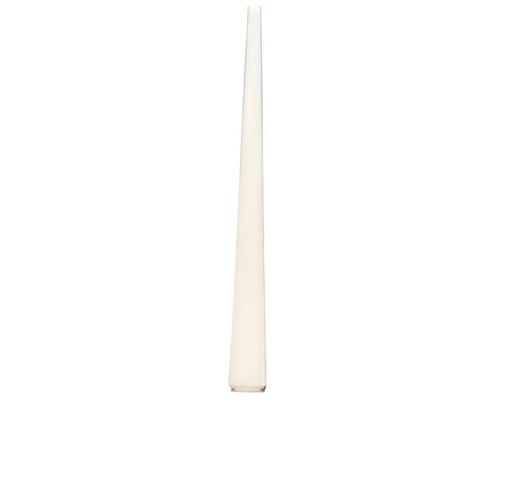 PERFIL DE ALUMINIO SUPERFICIAL 1,5 X 0,5 CM CINTA LED 2 MTR C/DIFUSOR SIN BORDE REF.C046.2M LUXOLAR