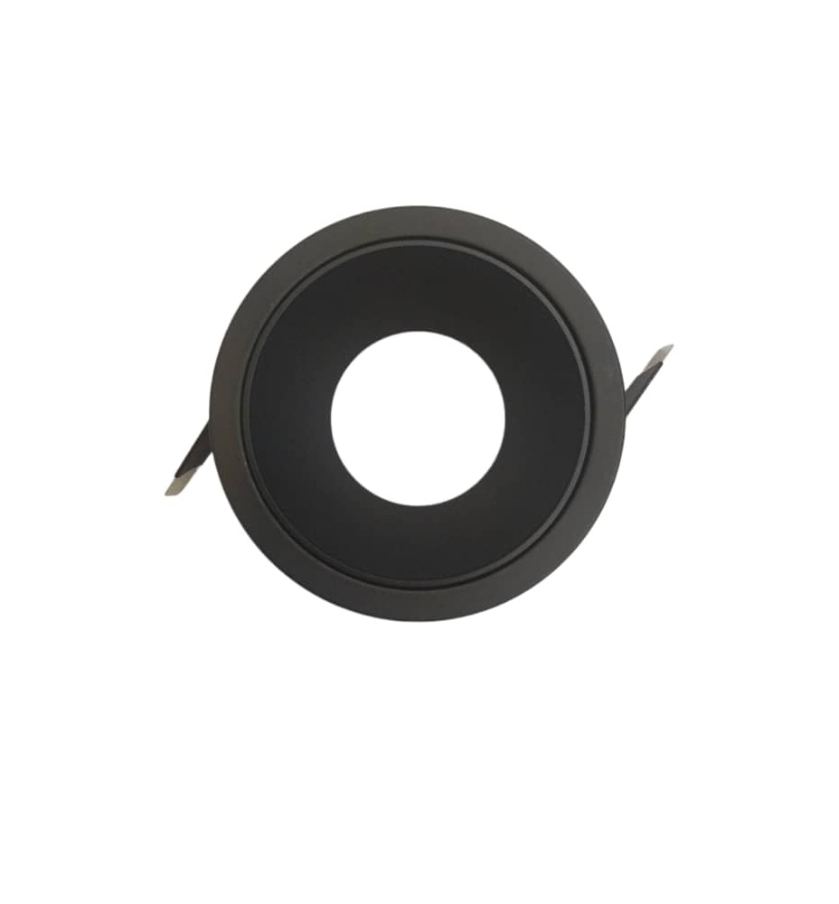 LAMPARA SPOT ARO RECEDIDO 85 MM P/EMP RED. P/GU10 SIN BOMB. C/NEGRO REF.GP-H-085F-B MARCA LUXOLAR