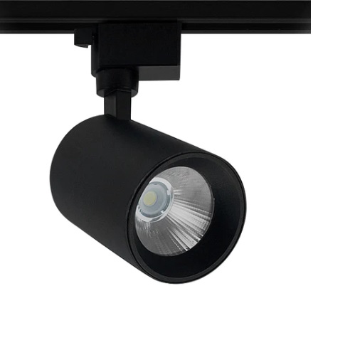 LAMPARA LED INTEGRADA TIPO BALA 12W 4000K 10 AMP P /RIEL TRACK LIGHT NEGRO REF. GPYGMWX12BP LUXOLAR