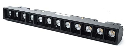 LAMPARA LED LINEAL MULTI SPOT 2W X 12 3000K 100-230 V P/RIEL TRACK LIGHT CARRIL REF.MF12B-BC LUXOLAR