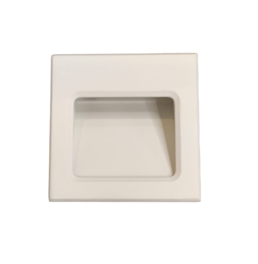 LUMINARIA P/ EMP. EN PARED/ CAMINERIA 3W 3000K BLANCO 16X6CM REF. LUX.GP-S-DJ65-BC MARCA LUXOLAR