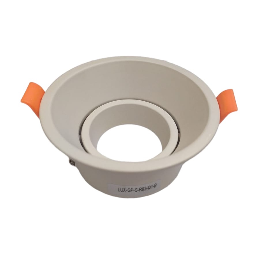 LAMPARA SPOT ARO RECEDIDO REF.GP-S-R93-Q1-B COLOR BLANCO C/NEGRO MARCA LUXOLAR
