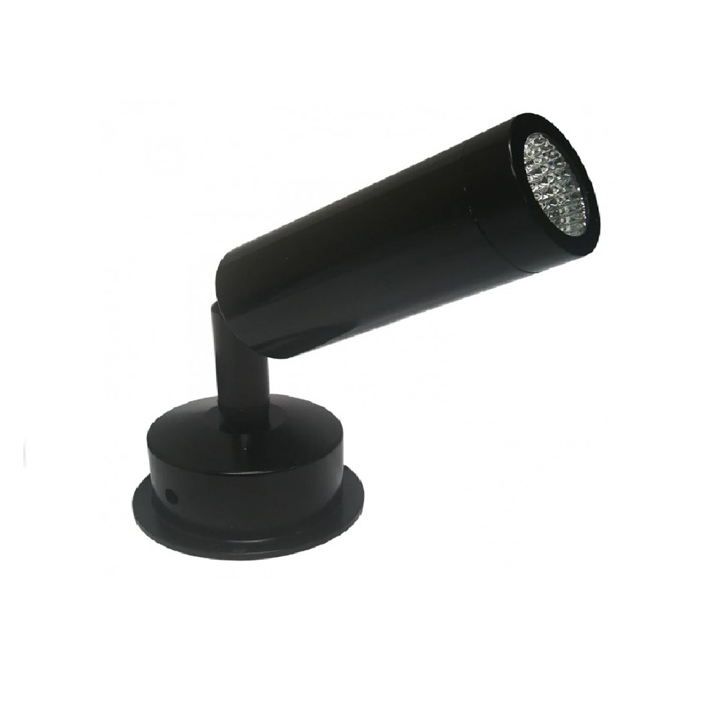 LAMPARA LED MINI SPOT LIGHT 3 W 3000 K BC 24° COLOR NEGRO REF. LUX.GP-S-SM02-N MARCA LUXOLAR