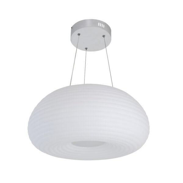 LAMPARA COLGANTE LUNA LED 18W 46 CM X 20 CM COLOR BLANCO REF. LUX001FU MARCA LUXOR