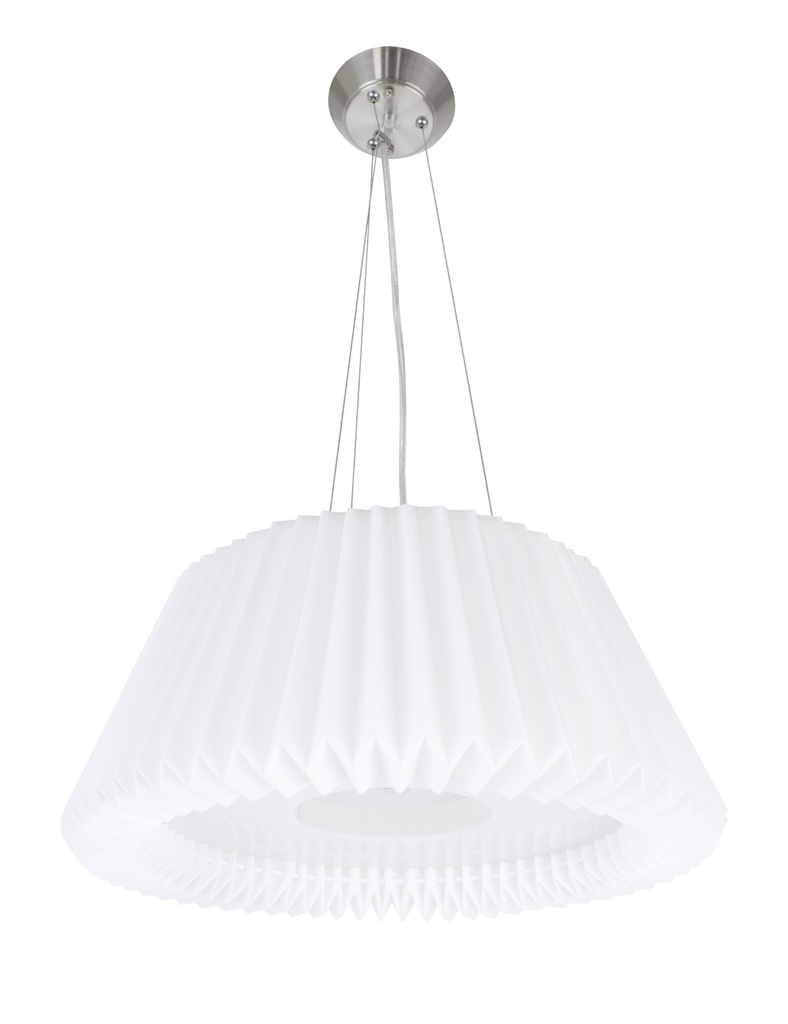 LAMPARA COLGANTE GONNA LED 3 X 5W E27 43 CM X 19 CM C/BOMB. BLANCO REF.LUX003FU MARCA LUXOR