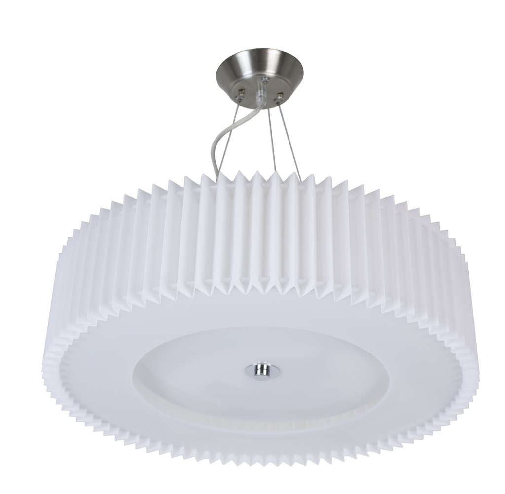 LAMPARA COLGANTE LEGGERA ELEGANZA 3 X 5W E27 50 CM X 13 CM C/BOMB. BLANCO REF.LUX006FU MARCA LUXOR