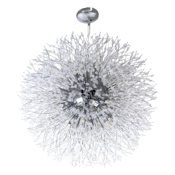 LAMPARA COLGANTE FLORE DI LEONE LED G9 16 X 25 W 60 CM X 60 CM CROMADO REF. LUX009SL MARCA LUXOR