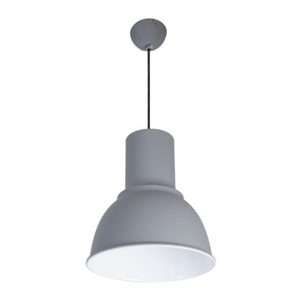 LAMPARA COLGANTE CAPELLO LED 40W 23 CM X 26 CM COLOR GRIS REF.LUX012SL MARCA LUXOR