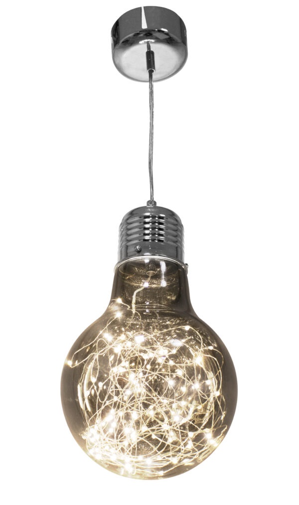 LAMPARA COLGANTE BELLEZZA LED 6 W 3000 K 200 CM X 135 CM CROMADO REF. LUX019SL MARCA LUXOR