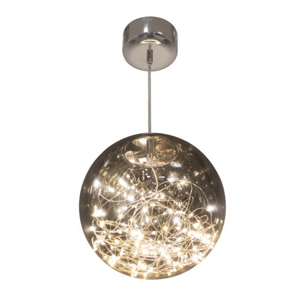 LAMPARA COLGANTE CONFINE LED 9 W 3200 K 25 CM X 13 CM COLOR CROMADA REF.LUX020SL MARCA LUXOR
