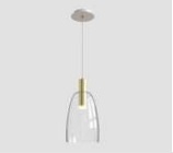 LAMPARA COLGANTE DE TECHO COB 5 W 3000 K ALUM + GLASS H 25 X 14CM REF. CANDLE SP1 L GD MARCA LUXOLAR