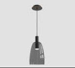 LAMPARA COLGANTE DE TECHO COB 5 W 3000 K ALUM + GLASS GREY H 16 X 14CM REF.CANDLE SP1 L GREY LUXOLAR