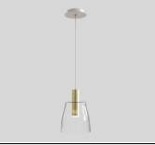 LAMPARA COLGANTE DE TECHO COB 5 W 3000 K ALUM + GLASS H 16 X 14CM REF. CANDLE SP1 M GD MARCA LUXOLAR