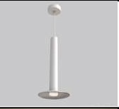 LAMPARA COLGANTE DE TECHO COB 4.5 W 3000 K CILIND. BLANCO MATE H 40 X 16CM REF.HAT-SP1-S2 WH LUXOLAR