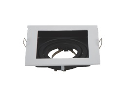 LAMPARA SPOT CUADRADO 4.5" 10 CM X 10 CM PARA MR16 / GU10 BLANCO -NEGRO REF. LUX.HECAD-100N LUXOLAR