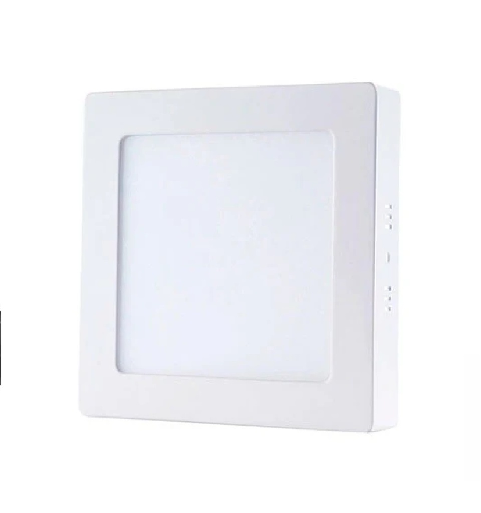 LAMPARA SUPERFICIAL LED CUADRADA 6 W COLOR SILVER REF. S-MZ-PB120SQ-6S LUZ DE ORO