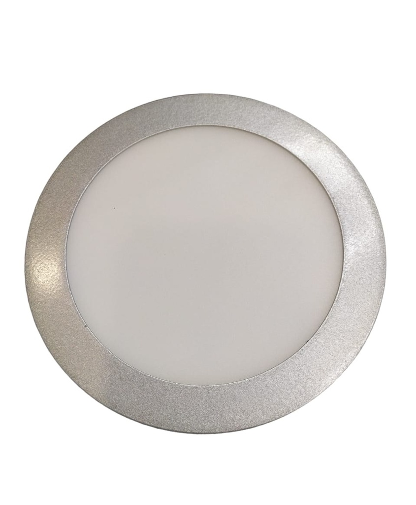LAMPARA LED SUPERFICIAL REDONDA 12 W COLOR SILVER REF. S-MZ-PB173-R12S LUZ DE ORO