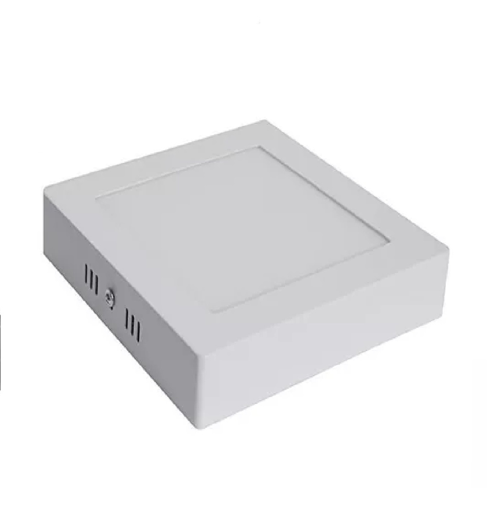LAMPARA SUPERFICIAL LED CUADRADA 12 W COLOR SILVER REF. S-MZPB173SQ-12S MARCA LUZ DE ORO
