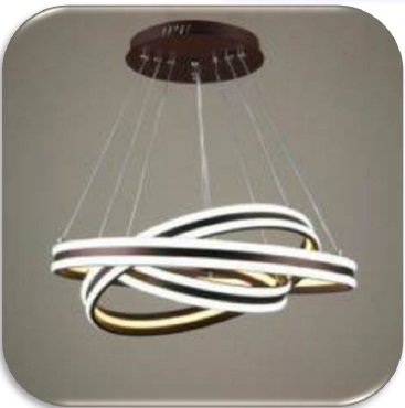 LAMPARA DE TECHO COLGANTE LED MOD. ZEN 1 X ( 19 + 25 + 31 W ) 3000 K + 6500 K CROMO MARCA MAXILUZ