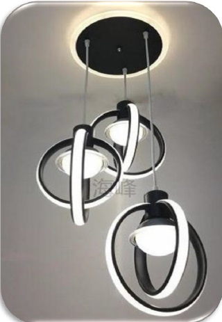 LAMPARA DE TECHO COLGANTE 3 L ARO MOD. LUCIERNAGA 1 X ( 104 W ) 4500 K - 6500 K METAL MARCA MAXILUZ