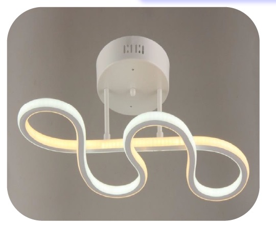 LAMPARA DE TECHO LED MOD. OLAS 1 X ( 41 W ) 3000 K METAL/BCO MARCA MAXILUZ