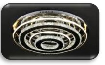 LAMPARA DE TECHO CRISTAL LED MOD.GENOVA 4 X ( 124 W ) 6500K C/CONTROL MET/CROM/SILICON MARCA MAXILUZ