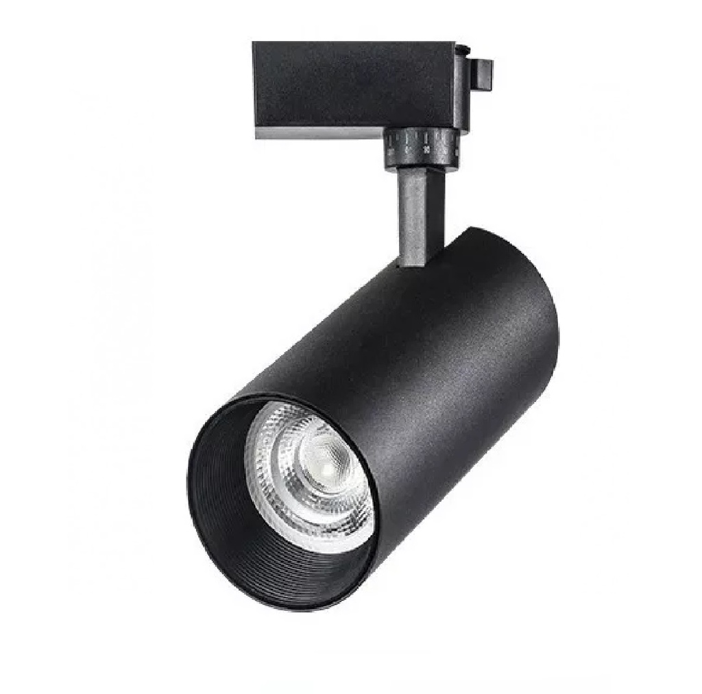 LAMPARA LED INTEGRADA TIPO BALA 16.5W 3000 K 120V NEGRO DIMEABLE P/ RIEL H TRACKLIGHT MARCA MIRREA