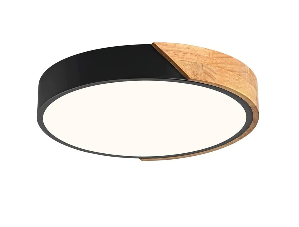 LAMPARA DE TECHO LED 15.8" 4000K REF. X003UMKUXN COLOR NEGRO MADERA MARCA MIVENDA