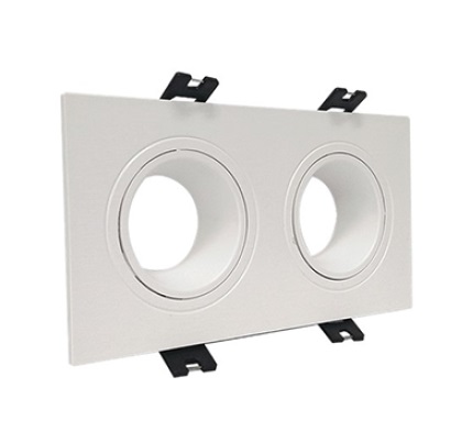 LAMPARA SPOT CUADRADO 7" 17 CM X 9 CM PARA 2 MR16 / GU10 COLOR BLANCO REF. 884354 MARCA MYLIGHT