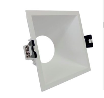 LAMPARA SPOT CUADRADO 4" 9 CM X 9 CM X 5 CM PARA MR16 / GU10 COLOR BLANCO REF. 884361 MARCA MYLIGHT