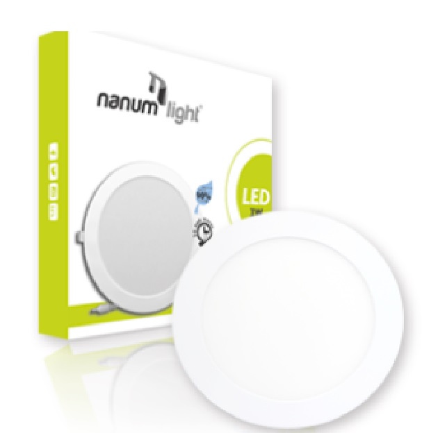 LAMPARA PANEL LED REDONDO P/EMP 6W 6500K REF. 880202053353 MARCA NANUM LIGHT
