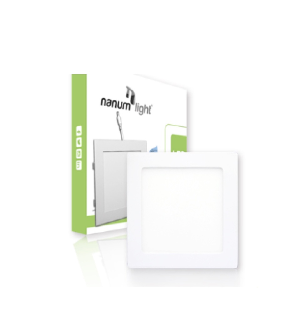 LAMPARA PANEL LED CUADRADO P/EMP 9W 6500K REF. 8802020535546 MARCA NANUM LIGHT