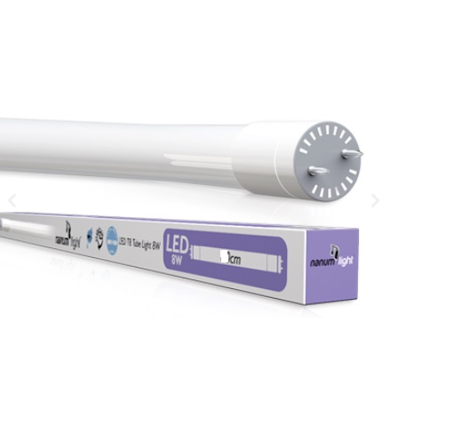 LAMPARA LED T8 MOD. TUBE LIGHT INTEGRADO 120 CM 18W 6500K REF. 202057653 MARCA NANUM LIGHT