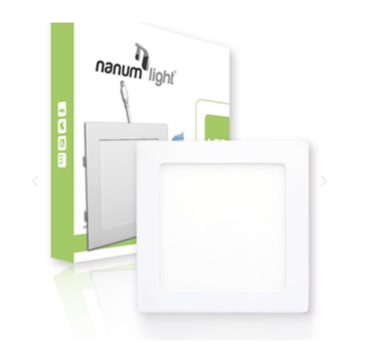 LAMPARA PANEL LED CUADRADO P/EMP 3W 6500K REF. 880202053551 MARCA NANUM LIGHT
