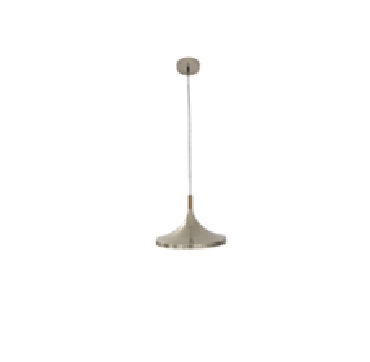 LAMPARA COLGANTE 60W E27 35 X 22 CM XIAN COLOR PLATA - MADERA REF. 00108025 MARCA PIERROT