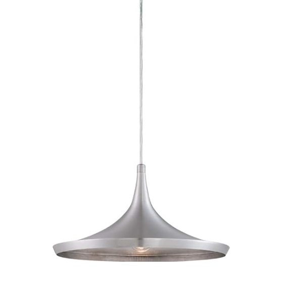 LAMPARA COLGANTE 60W E27 35 X 18 CM XIAN COLOR PLATA REF. 00108028 MARCA PIERROT