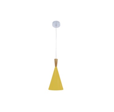 LAMPARA COLGANTE 60W E27 18,5 X 37 CM EINAR COLOR AMARILLO REF. 00108034 MARCA PIERROT