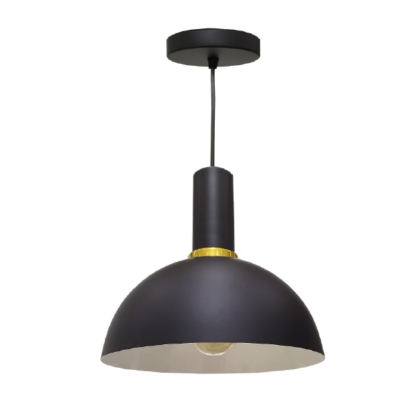 LAMPARA COLGANTE 60W E27 33 X 32 CM SYLVI NEGRO MATE BLANCO BRILLANTE REF. 00108066 MARCA PIERROT