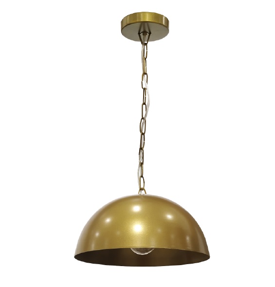 LAMPARA COLGANTE 60W E27 17 X 33CM CUPULA COLOR BRONCE REF. 00108077 MARCA PIERROT