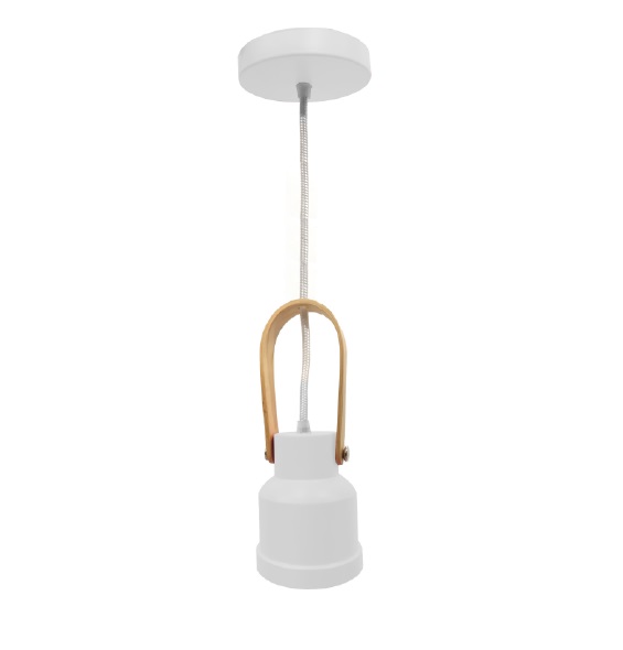 LAMPARA COLGANTE 60W E27 28 X 11.5 X 11.5 CM ATLI BLANCO MATE REF. 00108084 MARCA PIERROT