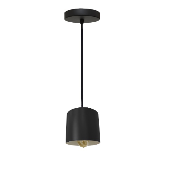 LAMPARA COLGANTE 60W E27 11.5 X 12.5 X 12.5 CM LYNEA NEGRO MATE-BLANCO REF. 00108108 MARCA PIERROT