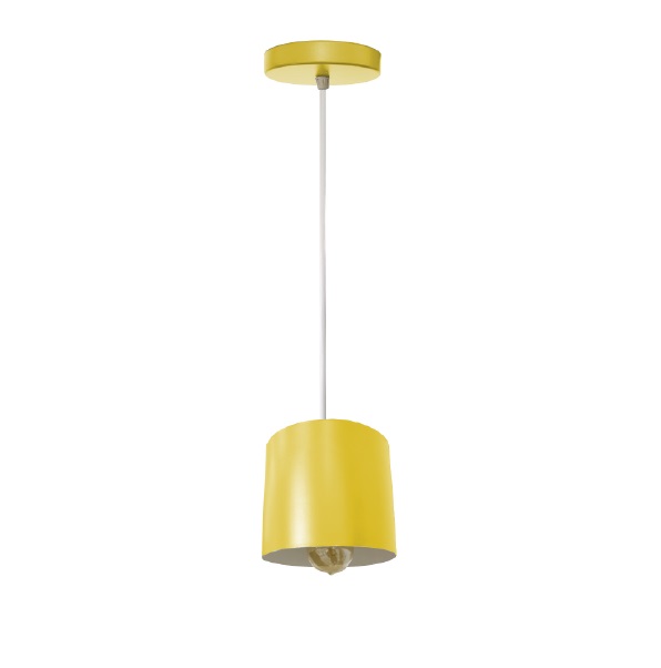 LAMPARA COLGANTE 60W E27 11.5 X 12.5 X 12.5 CM LYNEA AMARILLO BLANCO REF. 00108112 MARCA PIERROT