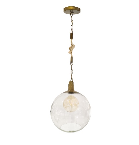 LAMPARA COLGANTE 60W E27 37 X 30 X 30 CM DONIA COLOR BRONCE REF. 00108128 MARCA PIERROT