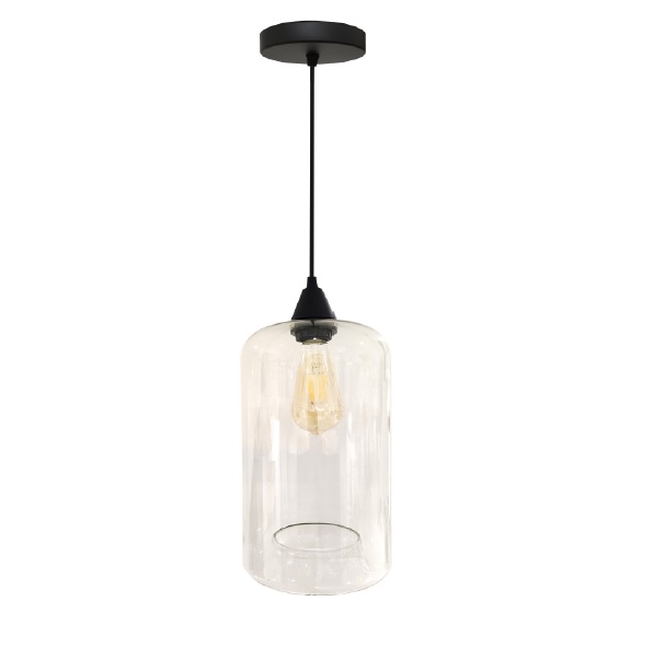 LAMPARA COLGANTE 60W E27 36 X 18 X 18 CM ESME NEGRO REF. 00108151 MARCA PIERROT