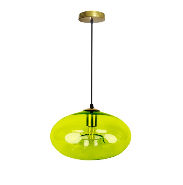 LAMPARA COLGANTE 60W E27 16 X 28 CM JUNO GLASS VERDE REF. 00108233 MARCA PIERROT