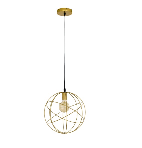 LAMPARA COLGANTE 60W E27 30 CM AMY COLOR DORADO REF. 00110024 MARCA PIERROT